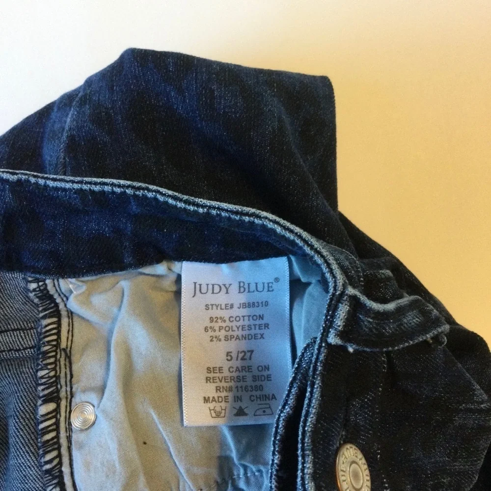 Judy Blue Los Angeles Patterned Denim Blue Jeans Skinny Fit Chic Size 5/27 - Picture 9 of 9